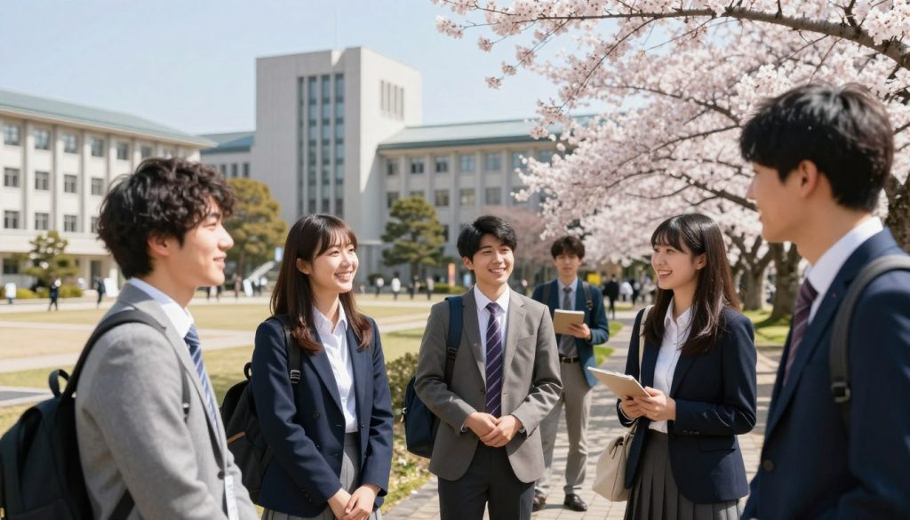 成功留学日本的中国学生在校园 成功留学日本的中国学生在校园