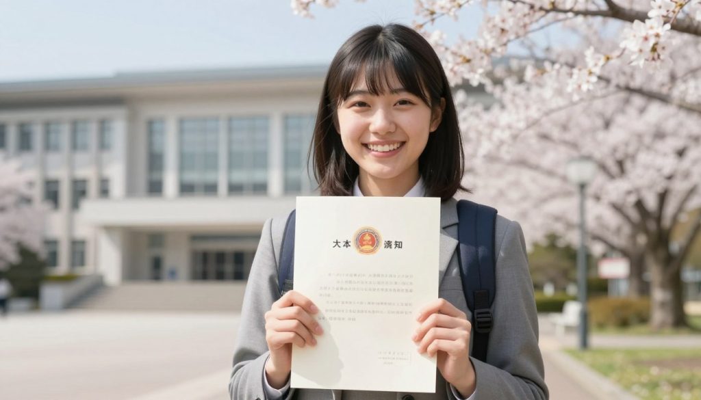 成功获得日本大学录取通知书的学生 成功获得日本大学录取通知书的学生