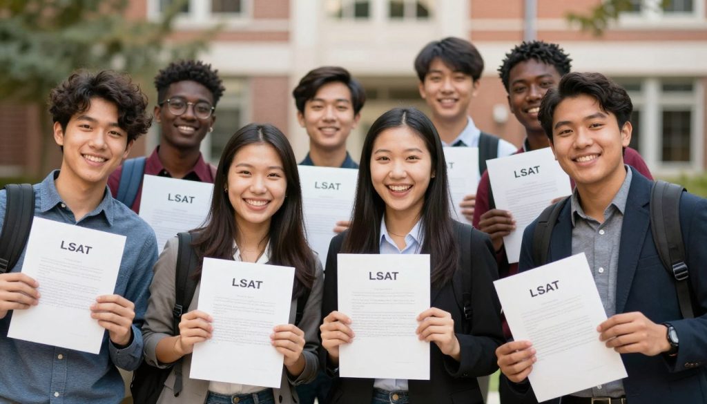 LSAT代考成功学生庆祝场景 LSAT代考成功学生庆祝场景